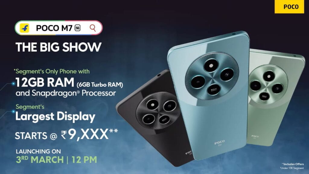POCO M7 5G भारत में लॉन्च, ₹9,999 में मिलेगा 120Hz डिस्प्ले और 50MP कैमरा!
